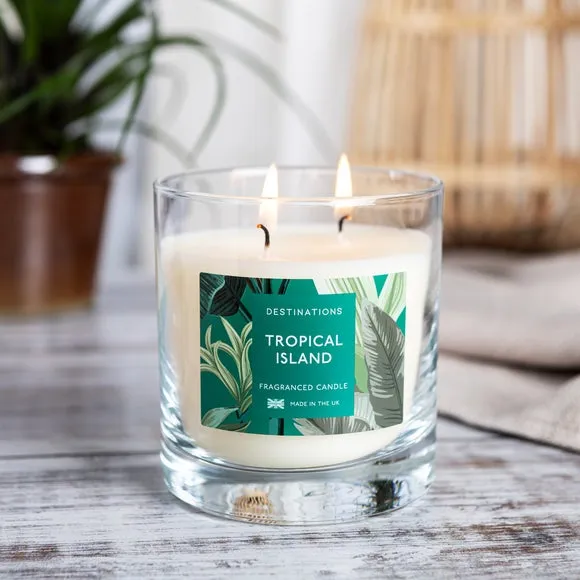Multi Wick Jar Candle - Clear, Glass image