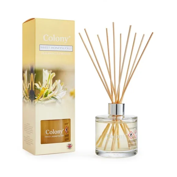 Reed Diffuser Sweet Honeysuckle - Yellow, Glass