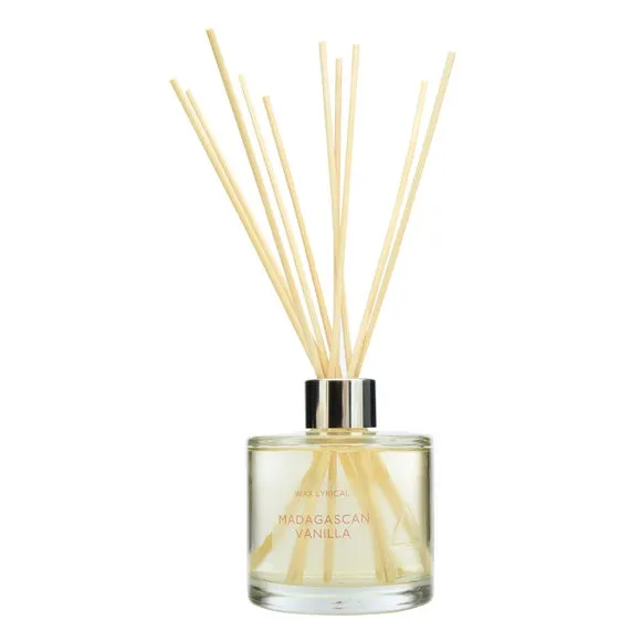 Reed Diffuser Vanilla Scent - Clear Glass