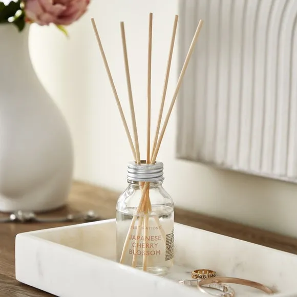Reed Diffuser with 5 Reeds - Pink, Glass image