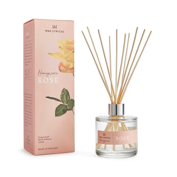 Rose Reed Diffuser - Natural, Glass
