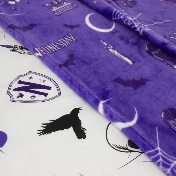 Fleece Blanket Gothic Design - Purple