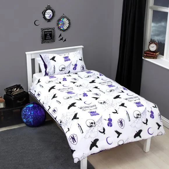 Single Duvet Cover Set Reversible - Purple