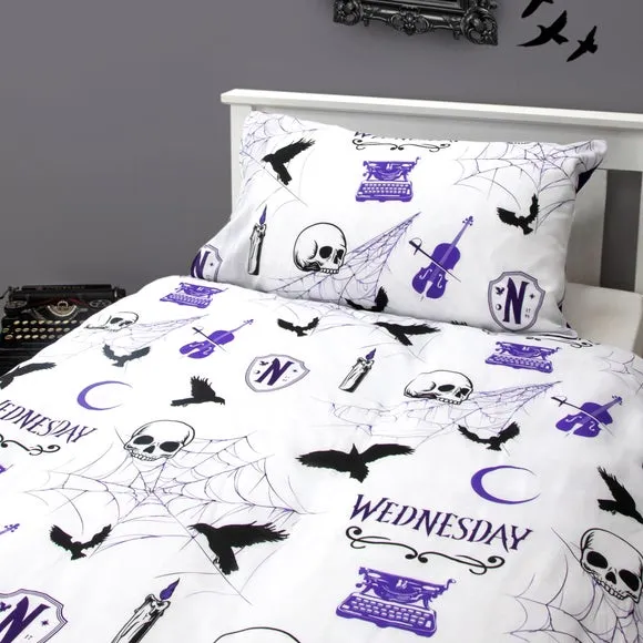 Single Duvet Cover Set Reversible - Purple