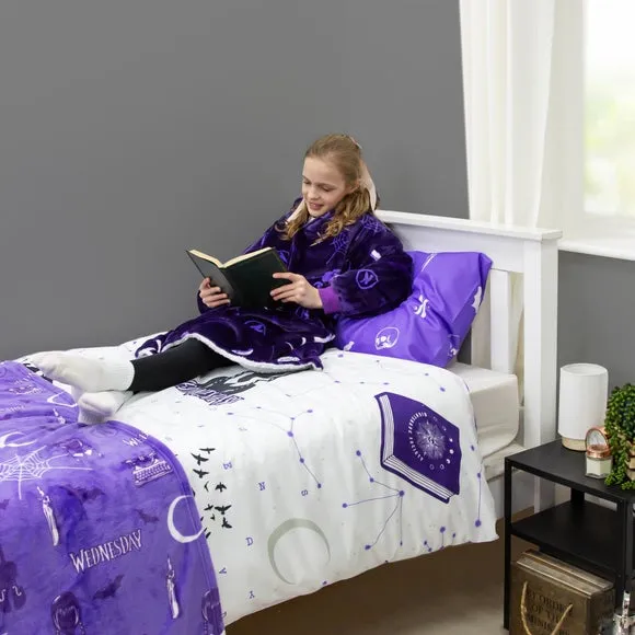 Single Duvet Cover Set Reversible - Purple