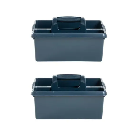 2-Section Storage Caddy - Navy, Plastic