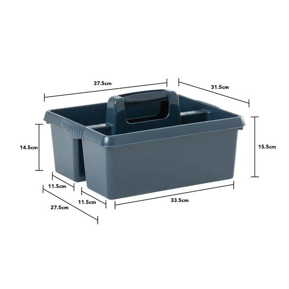 2-Section Storage Caddy - Navy, Plastic