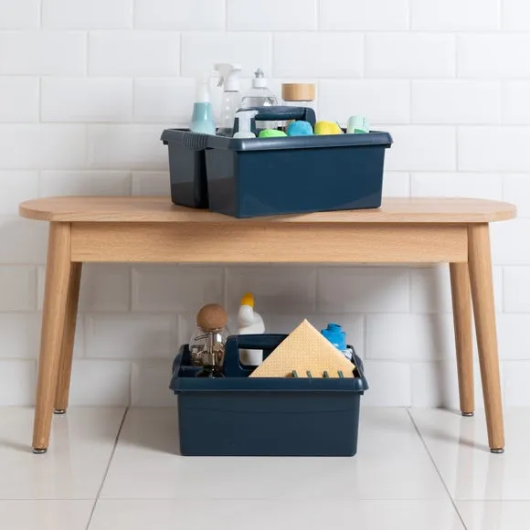 2-Section Storage Caddy - Navy, Plastic