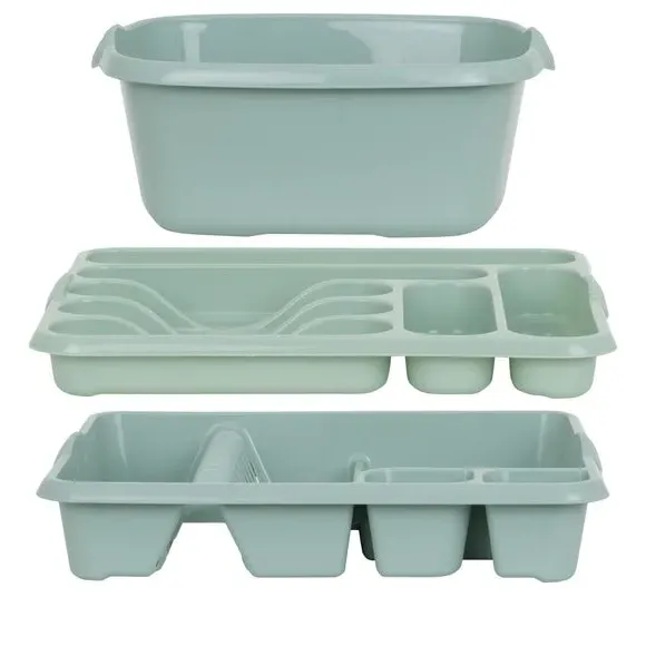 3-Piece Kitchen Set with Drainer - Sage