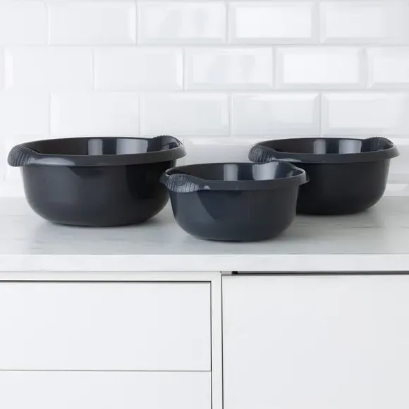 3-Piece Round Bowl Set - Midnight