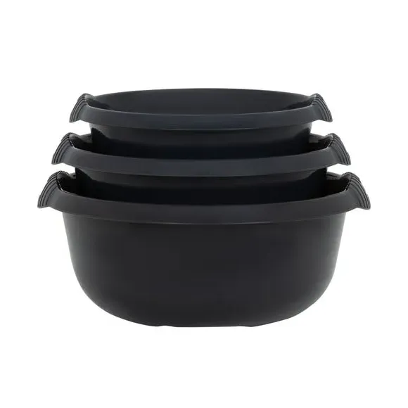 3-Piece Round Bowl Set - Midnight