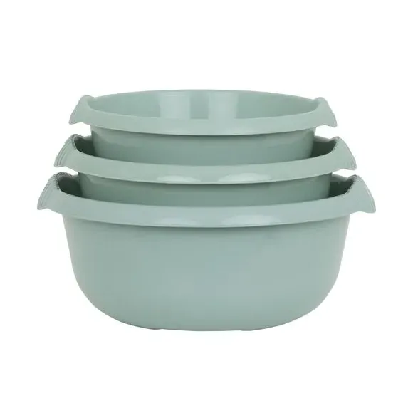 3-Piece Round Bowl Set - Sage