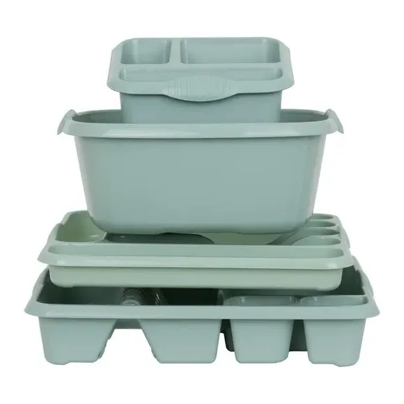 4-Piece Kitchen Set with Drainer - Sage
