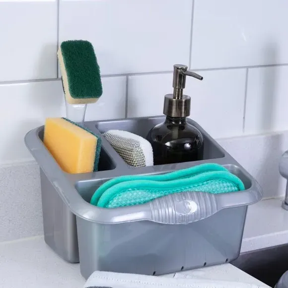 4-Piece Kitchen Set with Drainer - Silver