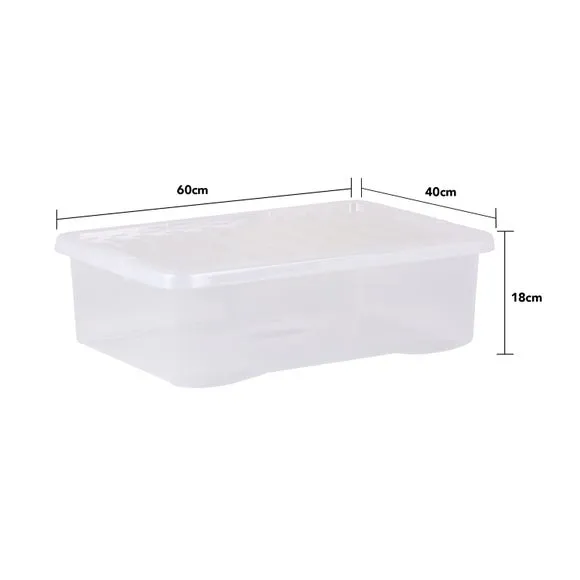 5-Piece Underbed Storage Boxes - Clear, Plastic