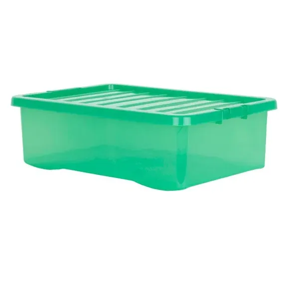 5-Piece Underbed Storage Boxes - Green, Plastic