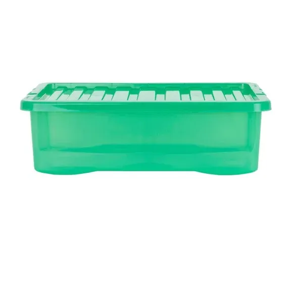 5-Piece Underbed Storage Boxes - Green, Plastic