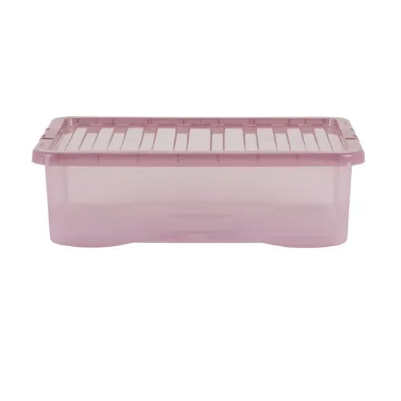 5-Piece Underbed Storage Boxes - Pink, Plastic