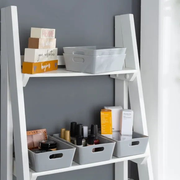 Set of 5 Storage Baskets with Handles - Grey image
