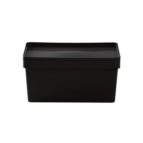 Storage Box with Lid - Black