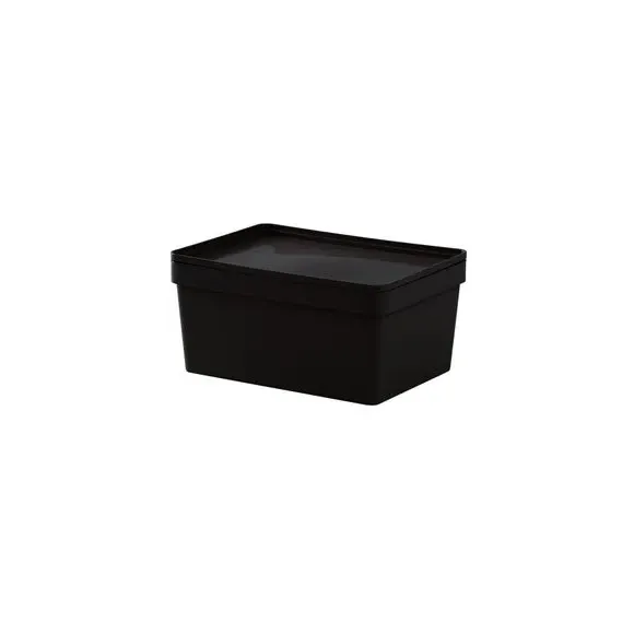 Storage Box with Lid - Black