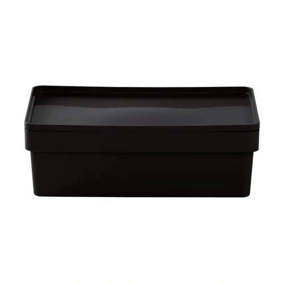 Storage Box with Lid - Black