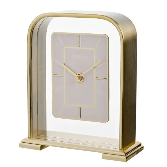 Arched Mantel Clock - Gold, Metal