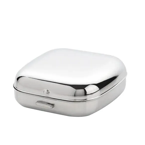 Folding Alarm Clock - Silver, Metal