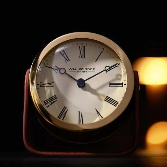 Freestanding Mantel Clock with Stand - Gold