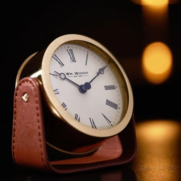 Freestanding Mantel Clock with Stand - Gold