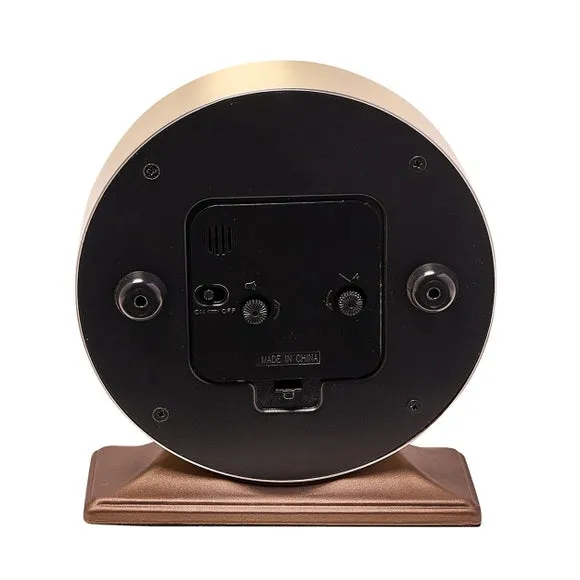 Mantel Alarm Clock with Retro Numbers - Gold