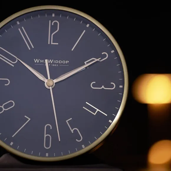 Mantel Alarm Clock with Retro Numbers - Gold