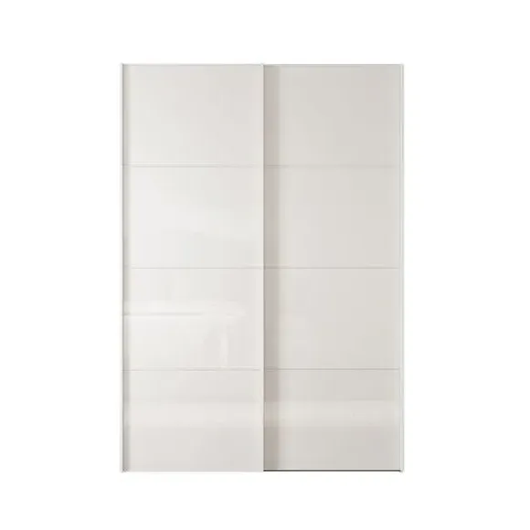 2-Door Sliding Wardrobe with Storage - Off-White
