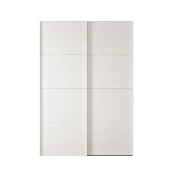 2-Door Sliding Wardrobe with Storage - Off-White