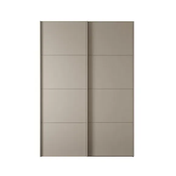 2-Door Sliding Wardrobe with Storage - Pebble