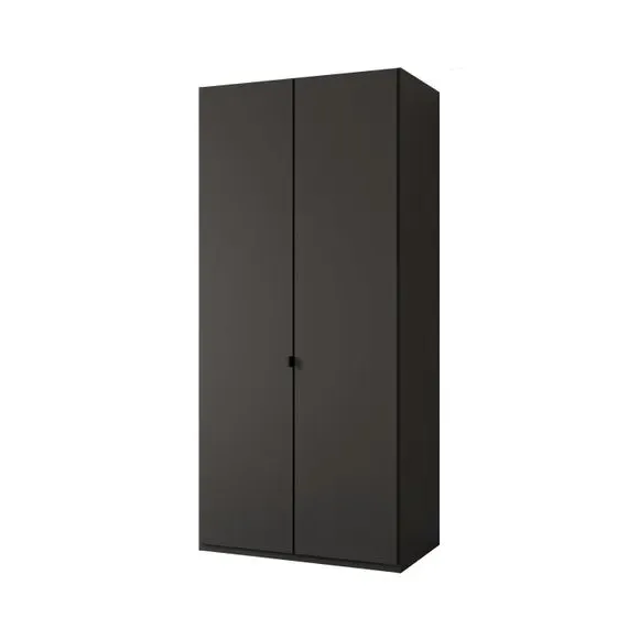2-Door Wardrobe with Damped Hinges - Graphite