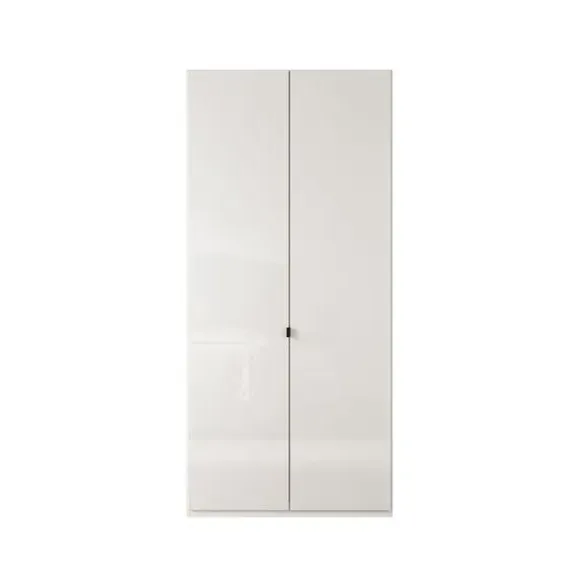 2-Door Wardrobe with Damped Hinges - Off-White