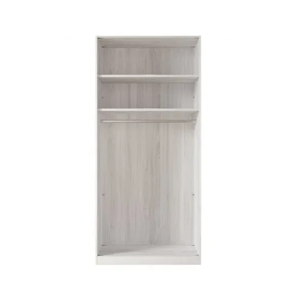 2-Door Wardrobe with Damped Hinges - Off-White