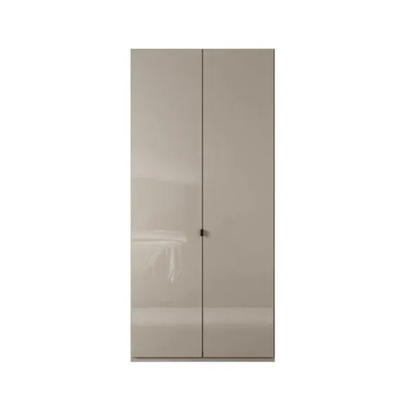 2-Door Wardrobe with Damped Hinges - Pebble