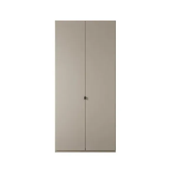 2-Door Wardrobe with Damped Hinges - Pebble
