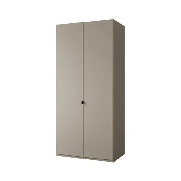 2-Door Wardrobe with Damped Hinges - Pebble