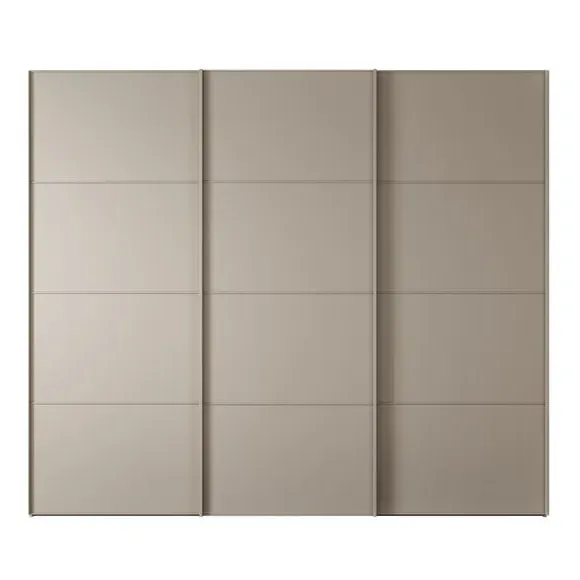 3-Door Sliding Wardrobe with Soft Close - Pebble