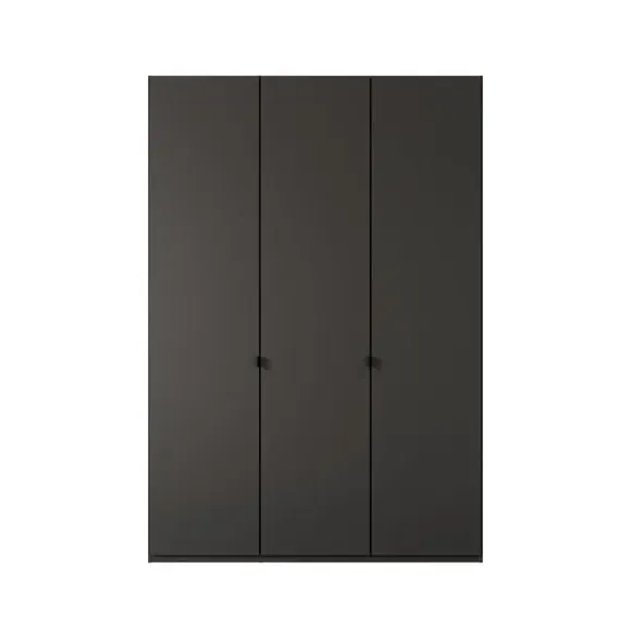 3-Door Wardrobe with Damped Hinges - Graphite