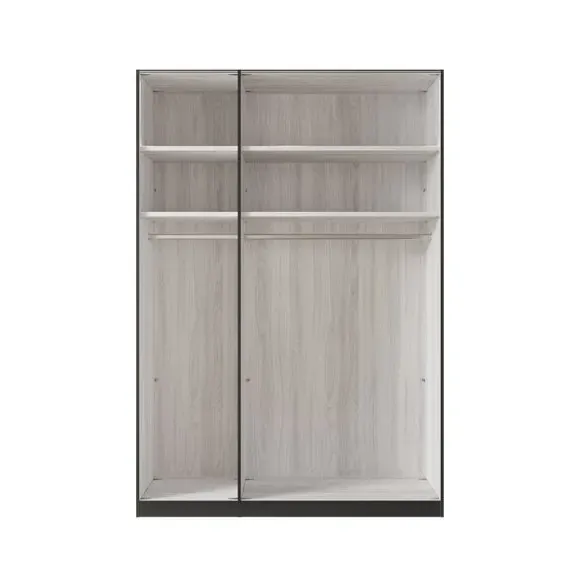 3-Door Wardrobe with Damped Hinges - Graphite