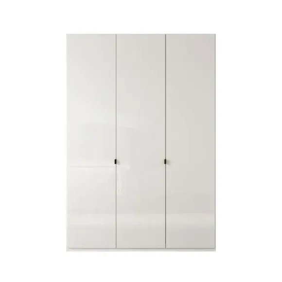 3-Door Wardrobe with Damped Hinges - Off-White