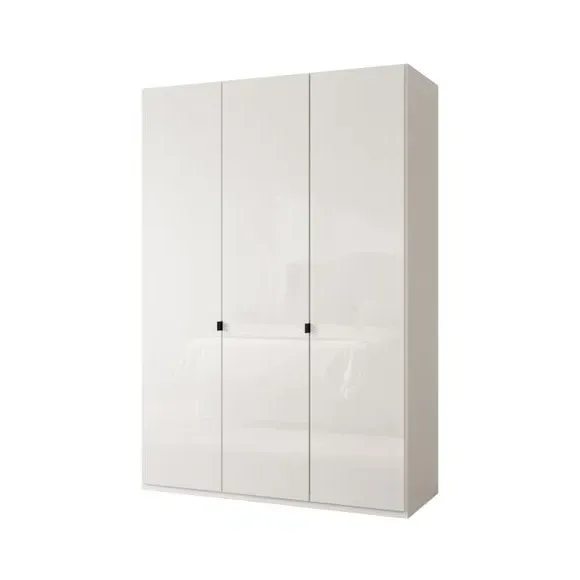 3-Door Wardrobe with Damped Hinges - Off-White