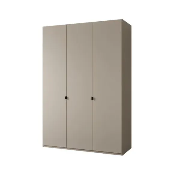 3-Door Wardrobe with Damped Hinges - Pebble