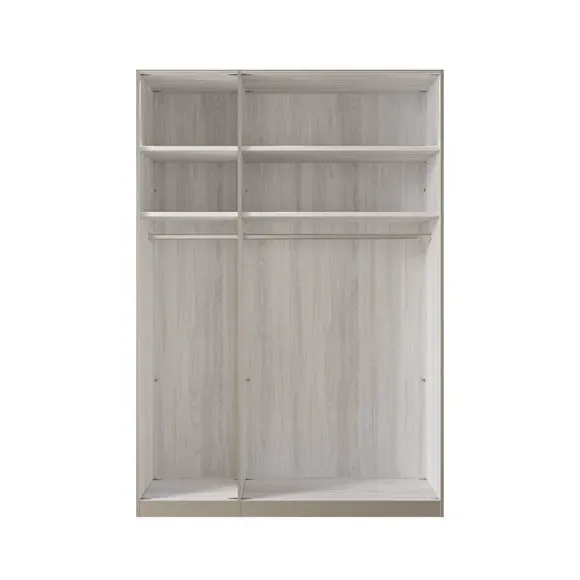 3-Door Wardrobe with Damped Hinges - Pebble
