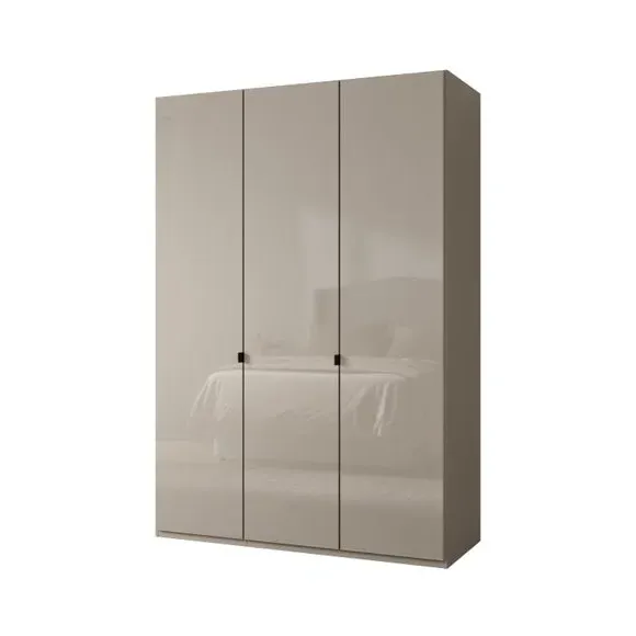 3-Door Wardrobe with Damped Hinges - Pebble