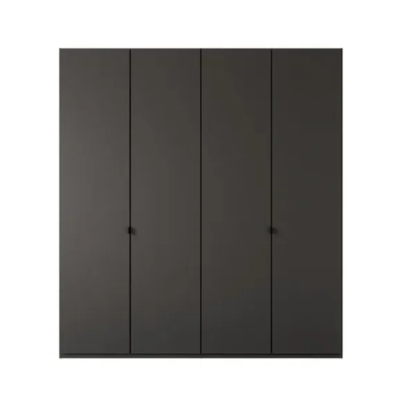4-Door Wardrobe with Adjustable Shelves - Graphite